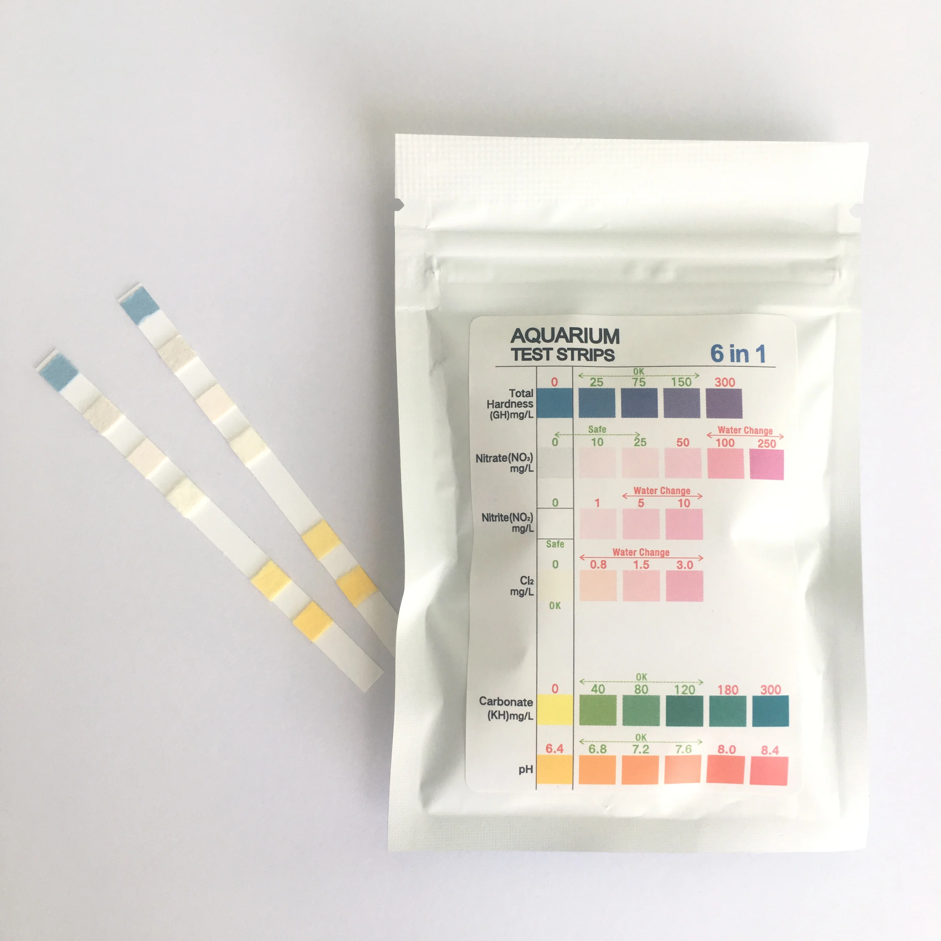 50 Counts Tst 6way Rapid Easy Read Aquarium Water Test Strips Fish