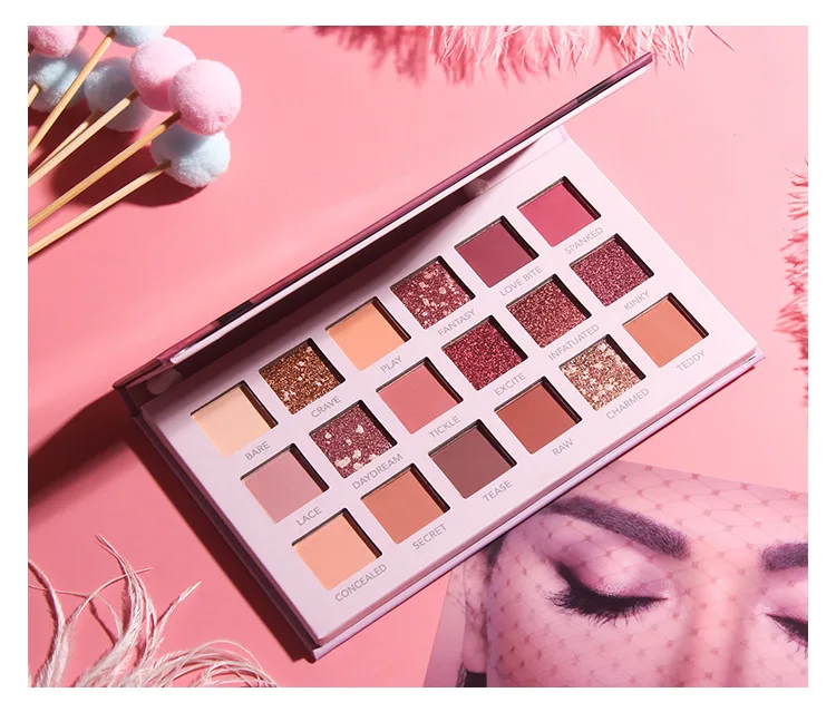 Custom private label 18 color eye shadow vegan waterproof makeup eyeshadow palette