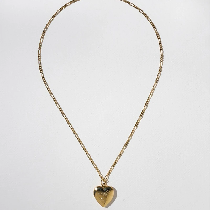 Love Heart Locket Necklaces for Women 