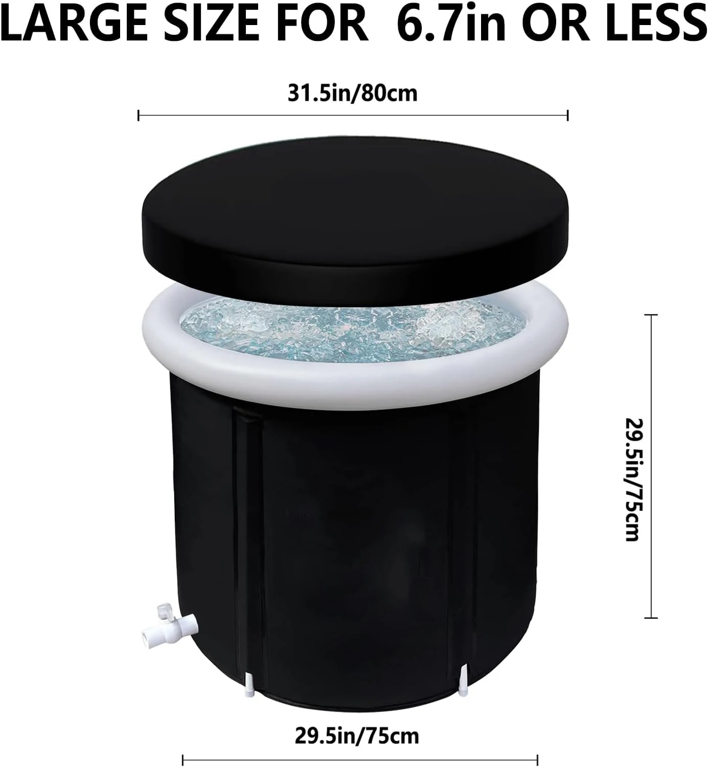 2023 Customized Size Inflatable Ice Bath Polyester Fabric Ice Bath