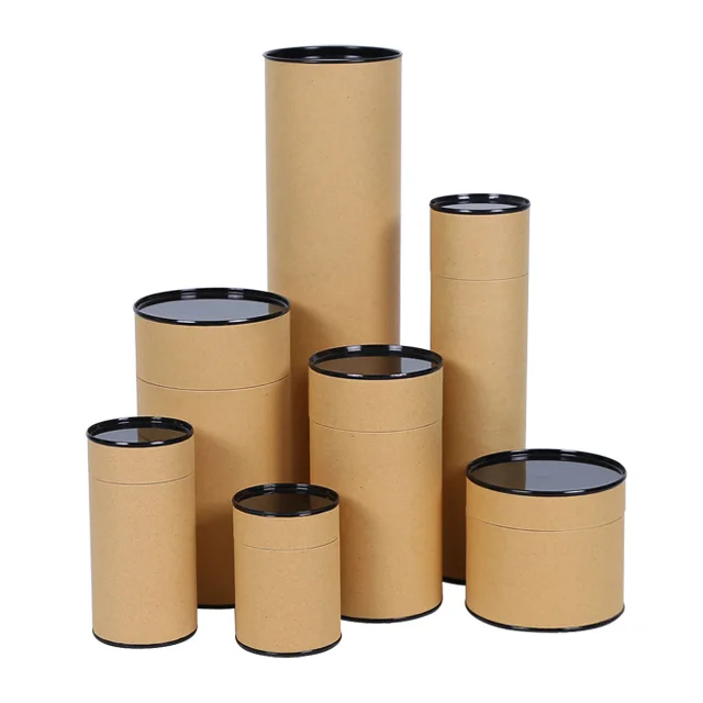 biodegradable-recycled-custom-made-black-round-kraft-paper-tube-box-for-cosmetic-containers