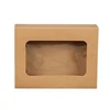 Solid color clear window kraft packaging box