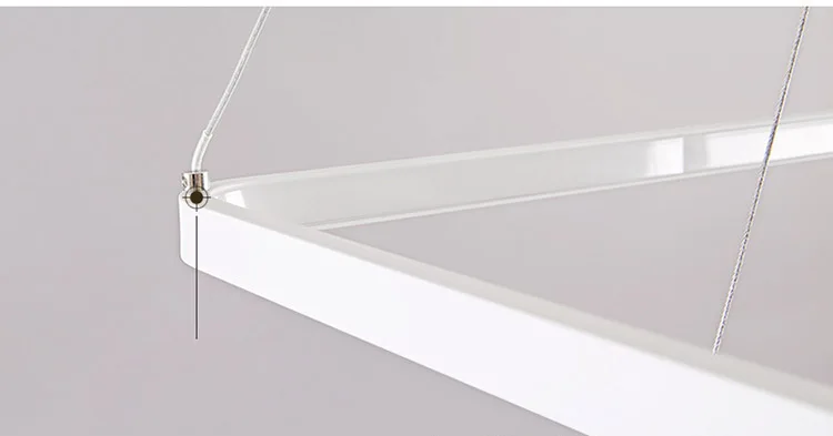 White black LED modern square pendant lamp rectangular chandelier aluminum silicone lamps chandeliers