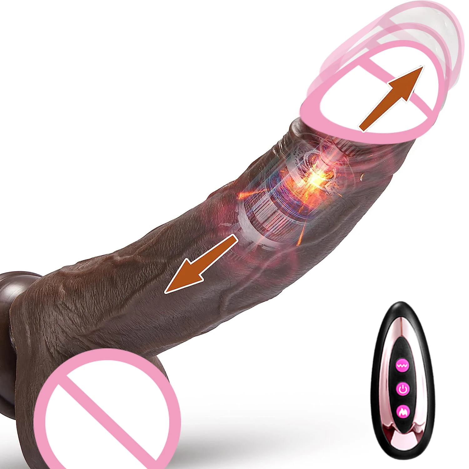 thick thrusting vibrator Happy Rabbit Thrusting Realistic Rechargeable Rabbit Vibrator main image 1