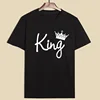 Plain dyed technics adult age group customized printed couple t-shirts wholesale summer wear for lovers