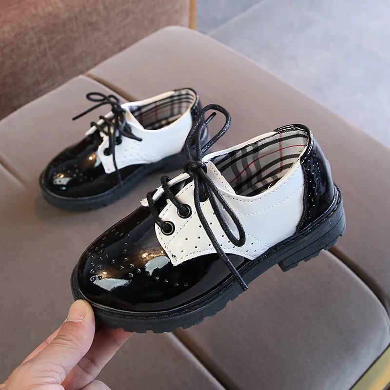 Hot selling cheap boy black kids school shoes