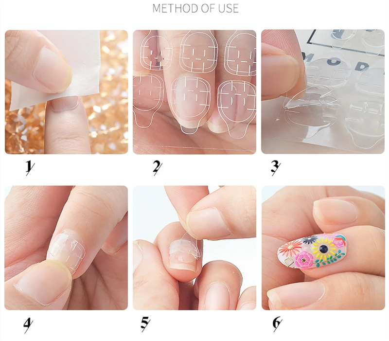 Double Sided Adhesive Nail Sticker for Fake Nails Press On Nails