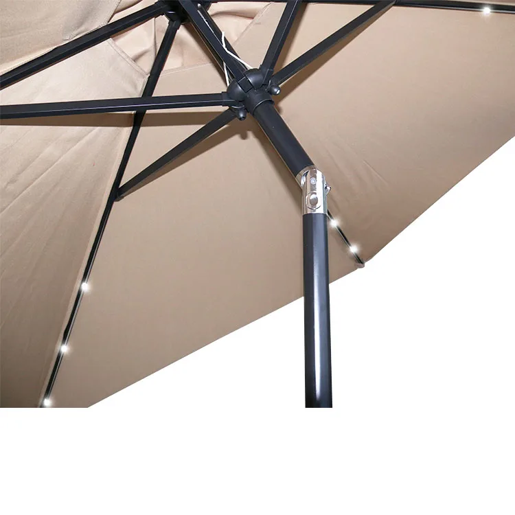 Promotion Solar Umbrella Outdoor Patio Beach Umbrella Led With Battery Charger Usb Buy Solar