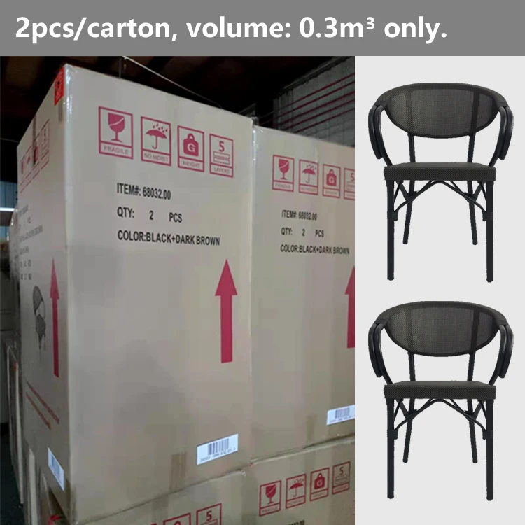 High welcome outdoor aluminum fabric patio garden dining cafe restaurant bistro chair.jpg