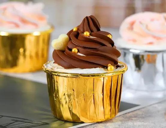 gold foil paper baking cups muffin cups cupcake liners for