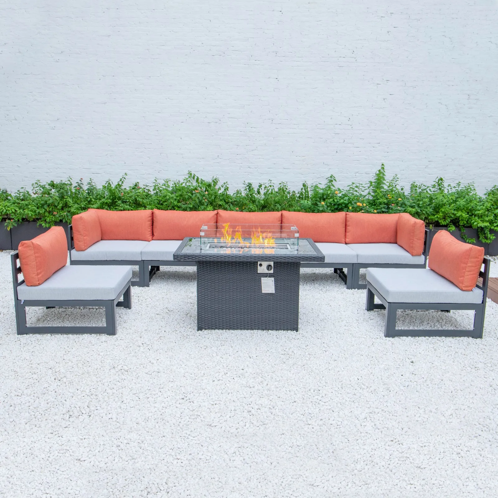 Patio Garden Aluminum Sofa Set Furniture Outdoor Modern Rattan Sofa
