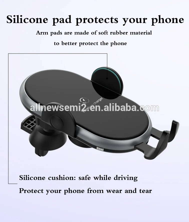 Direct wholesale automatic induction smart tightening air outlet 360 degree rotating mobile phone holder fast wireless charger