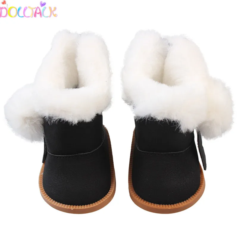
Amazon Fashion 18-inch American Doll Winter Black Snow Boots Doll Shoes 