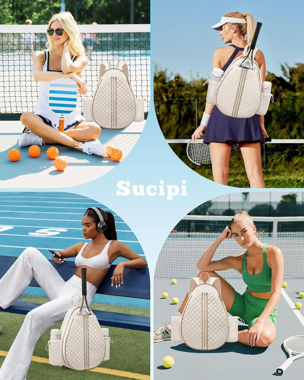 Mini Racket Bag New Lightweight Multifunctional Tennis Racket Bag Pickleball Racket Bag ...