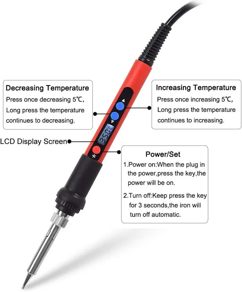 Digital Electronics Soldering Iron Professional Temperature Adjustable