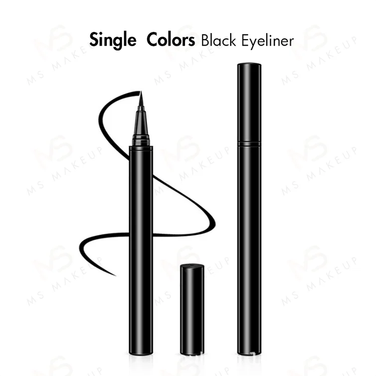 Wholesale High Quality Long Lasting Waterproof Smooth Liquid Matte Eye Liner Private Label Logo Single Color Black Eyeliner