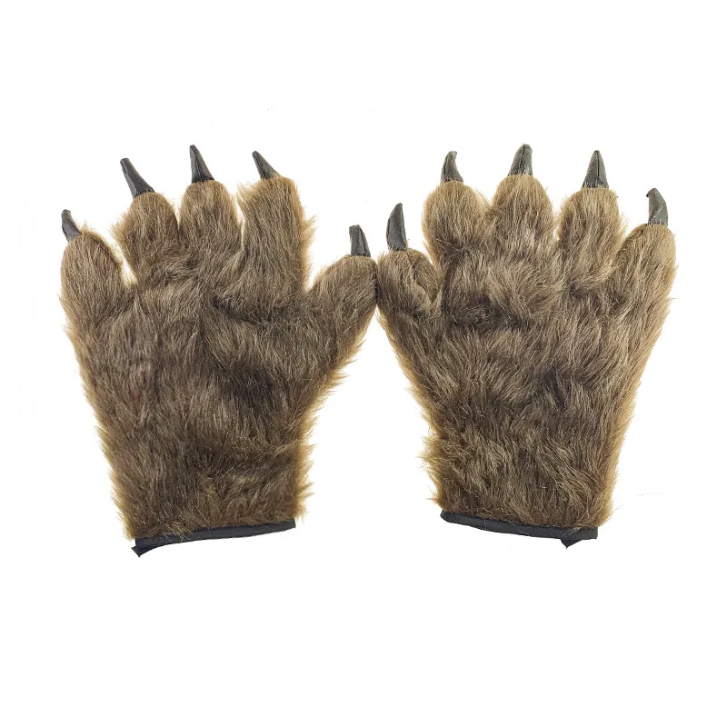 Halloween Bear Paw Gloves Cosplay Werewolf Gloves Costume Party Prank ...