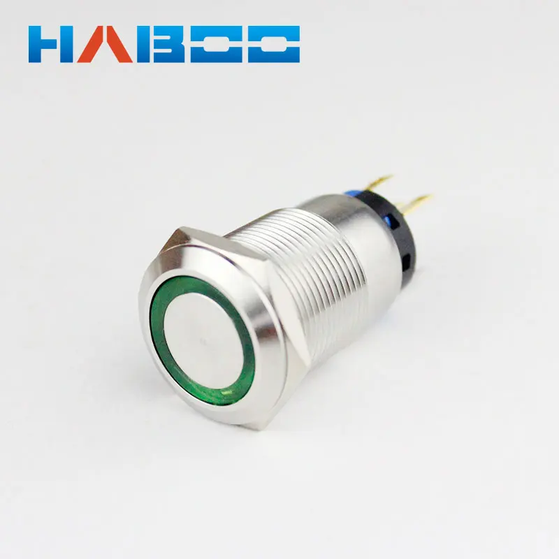 Haboo 19mm Momentary Push Button Switch With Waterproof On-off Metal ...