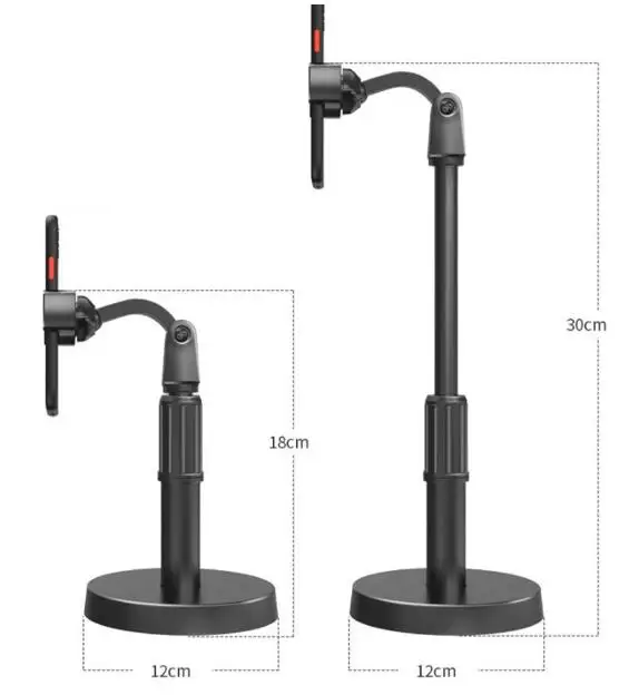 Mobile Phone Stand Broadcast Desk Table Clip Bracket Table Mount Cell Phone Support Holder