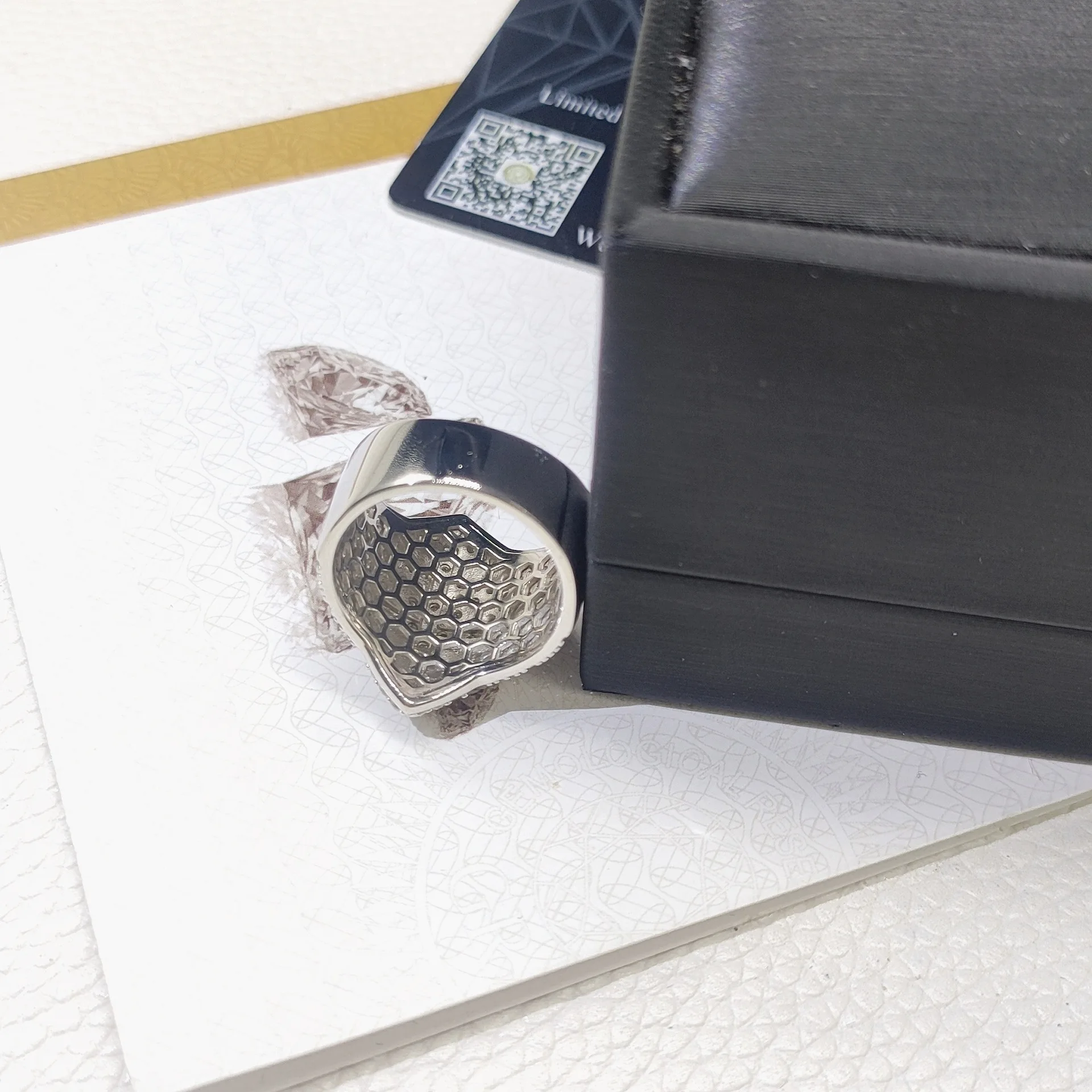 Men's Hip Hop 925 Silver Cross Ring New Personality Alien Design Manufactured by Finger High Quality Moissanite Rings