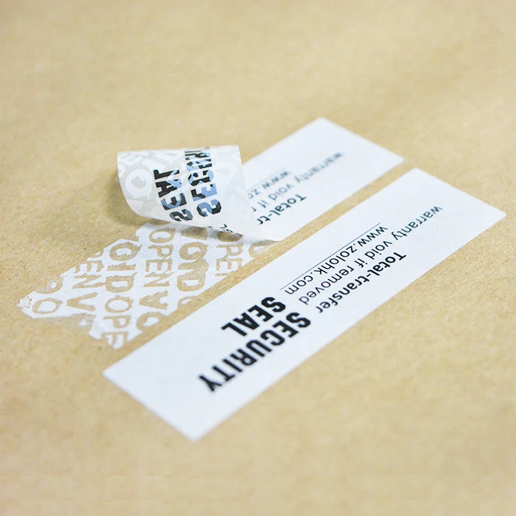 White Matt Open Void Paper Label With Residue Total Transfer - Buy ...