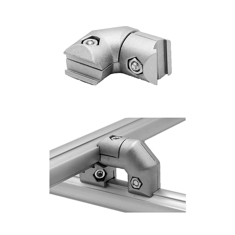 product cross reinforcement joint 28mm third generation wire rod grade 1000 series aluminum alloy angle 90 degree profile pipe connector-13