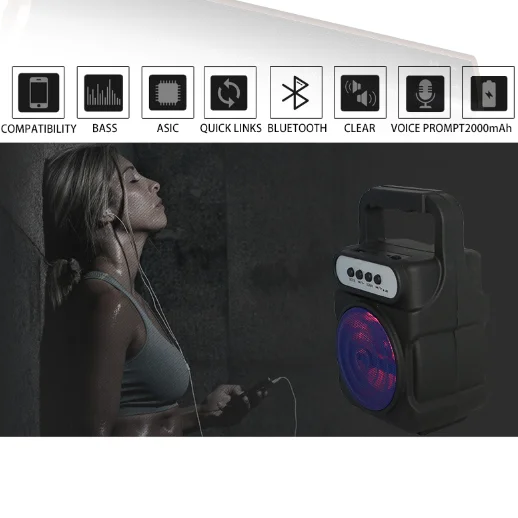 cmik mk-126 oem odm mini parlanted crank portable professional ubl sound system bocina subwoofers blue tooth speaker - ANKUX.COM