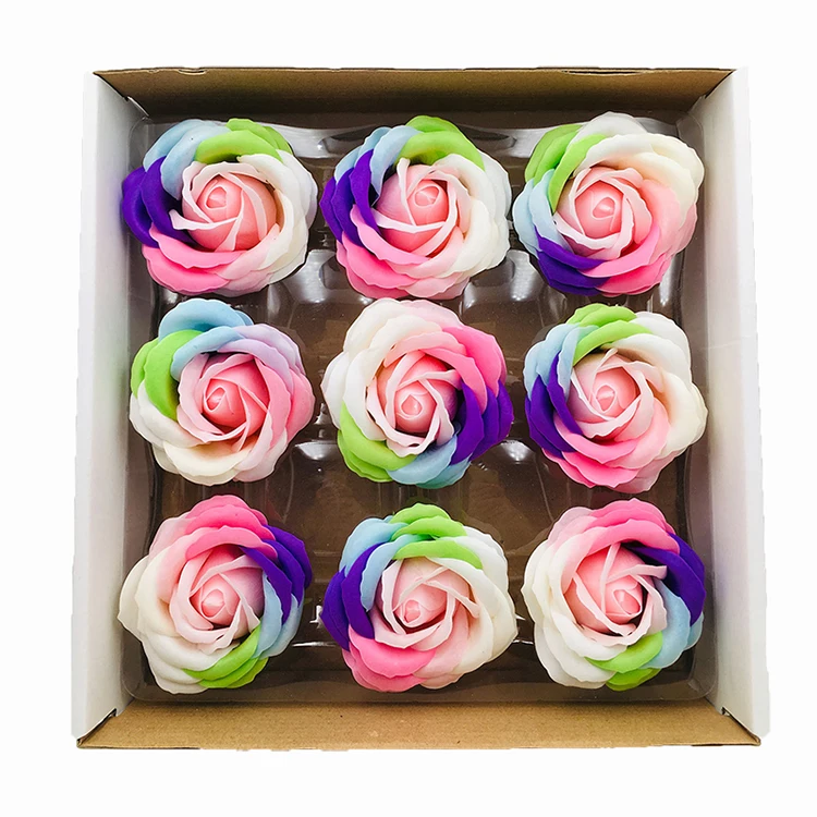 中国制造的美丽多彩肥皂玫瑰花香皂玫瑰花