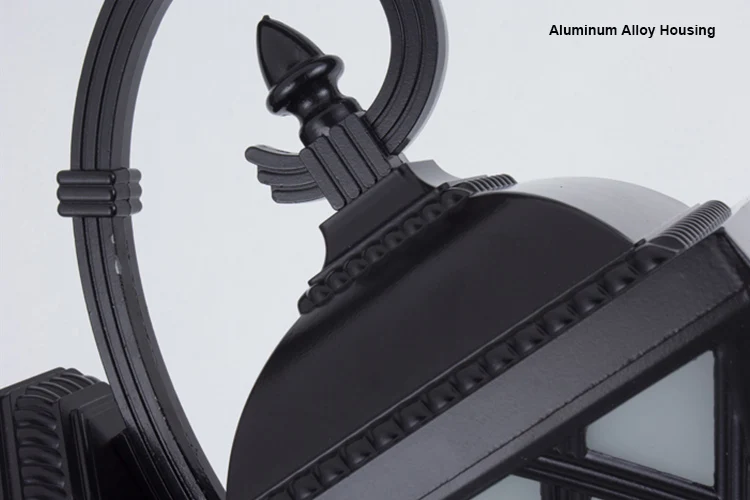 Best price antique style vintage decorative lighting for garden wall fixture glass aluminum outdoor post top light