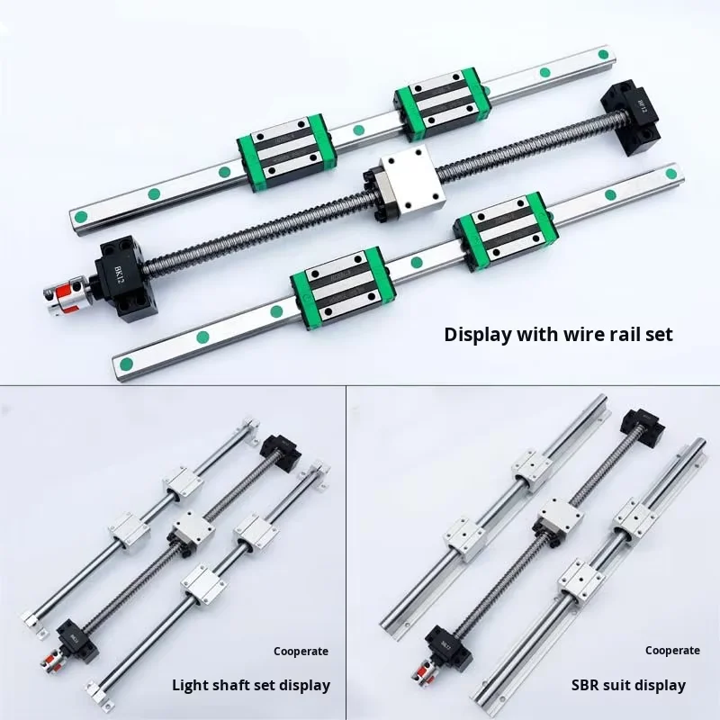 product ball screw set with nut module linear guide rail steel 1000mm optical axis sfu1605 2005 2505-14