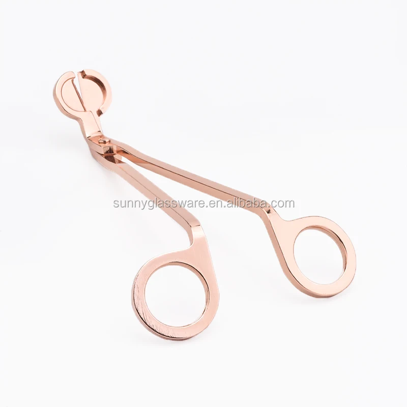 metal rose gold wick scissors
