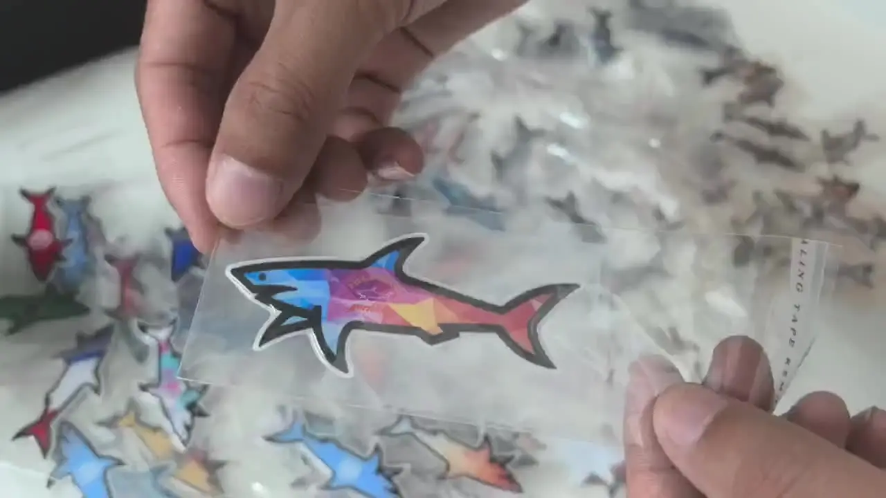 2025 Customized 3D Paul Shark Sticker Logo Wholesale