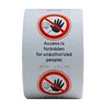 Hybsk Access is Forbidden Stokers Unauthorized People Warning Stickers 2"x2" 500 Total Per Roll