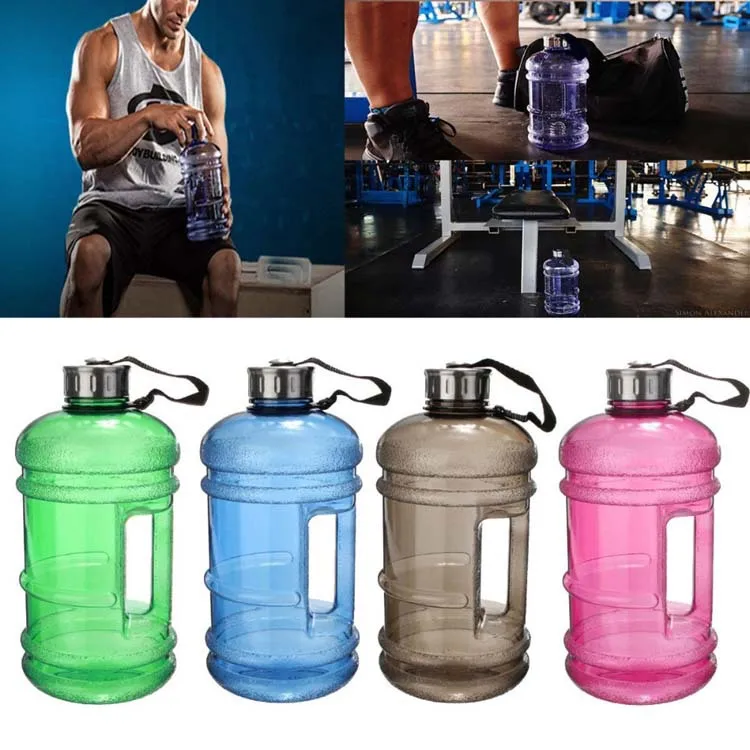 Half Gallon Sports Water Bottle 2.2l Leak Proof Reusable Gym Water Jug