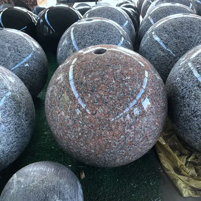 Marble granite polishing garden stone ball fountain