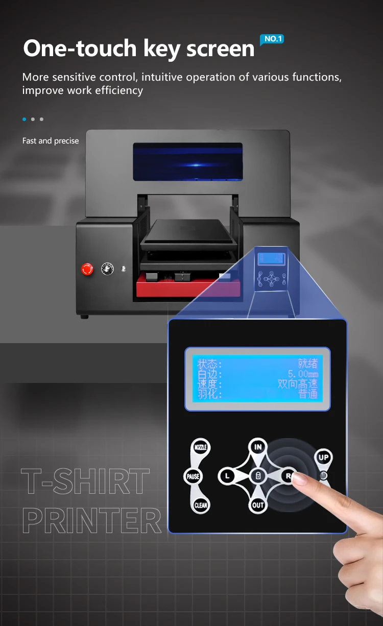 Refinecolor Newest Automatic Tshirt A3 DTG Printer 12 Color Ink Channels Textile Printing Machine On Tshirt Printer