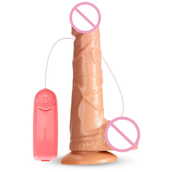 cheap price women sex toy  realistic dildo with strong suction remote control vibrating dong penis