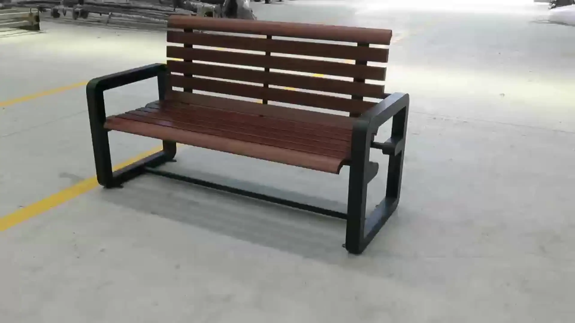 Wholesale Outdoor Durable Steel Garden Benches with Backrest