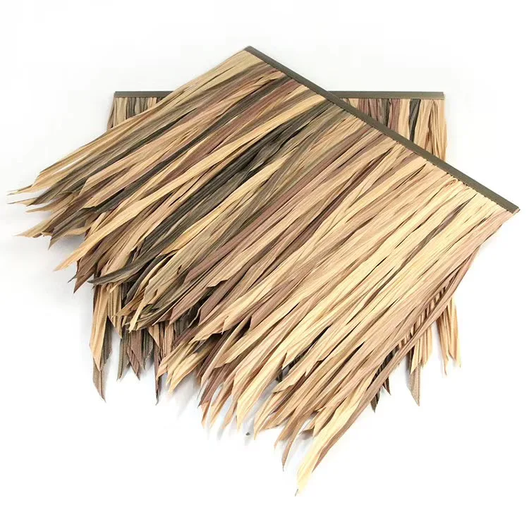 Pe Fireproof Artificial Plastic Synthetic Palm Leaves Thatch Roofing ...