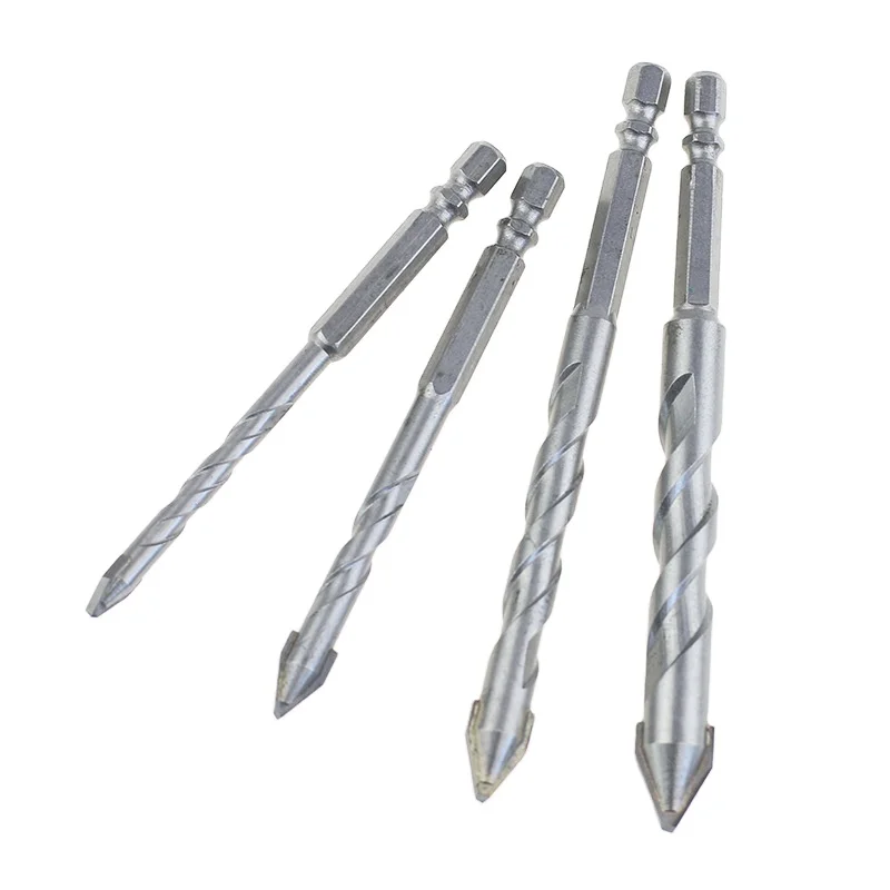 6/8/10全瓦歪头偏心钻头混凝土钻头陶瓷玻璃干冲孔硬质合金钻孔