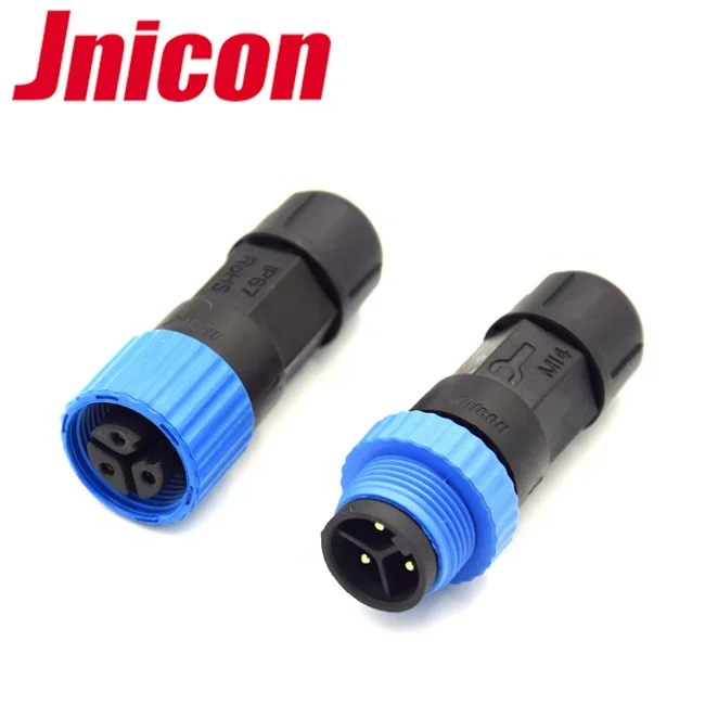 LED Outdoor Lighting 3Pin 2 Pin M15 Series Waterproof IP68  Cable Connectors