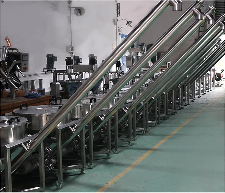 Flexible helix cement auger vertical screw conveyors for grain 