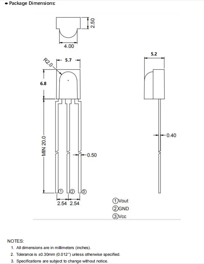 Brand-new infrared led receiver plastic packaging integrated universal ...