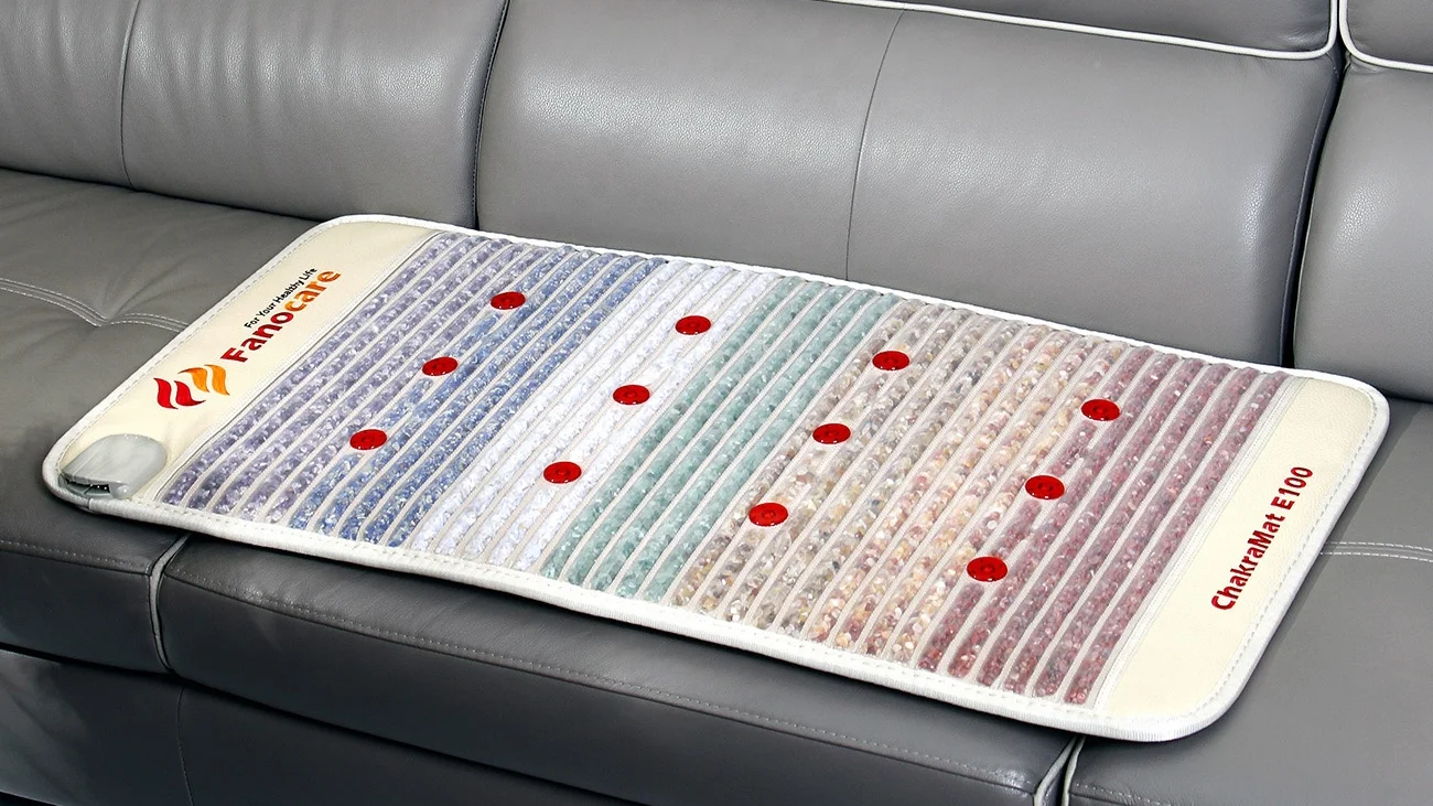 7 Gemstone Amethyst Infrared Crystal Chakra Mat Photon Heating Negative