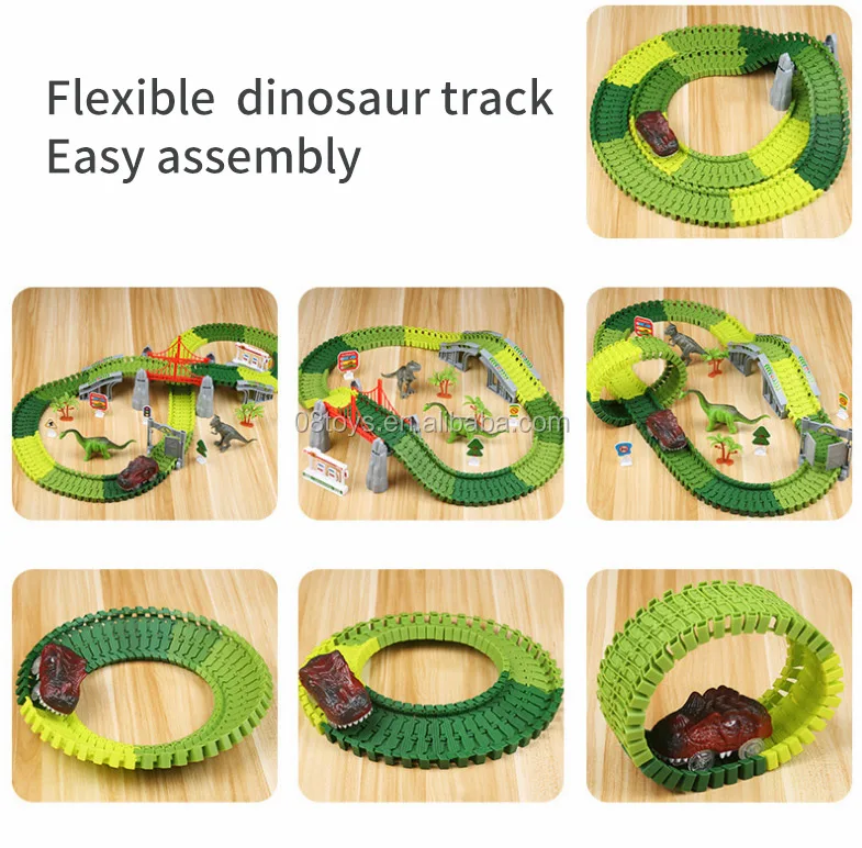 dinosaur double loop track set