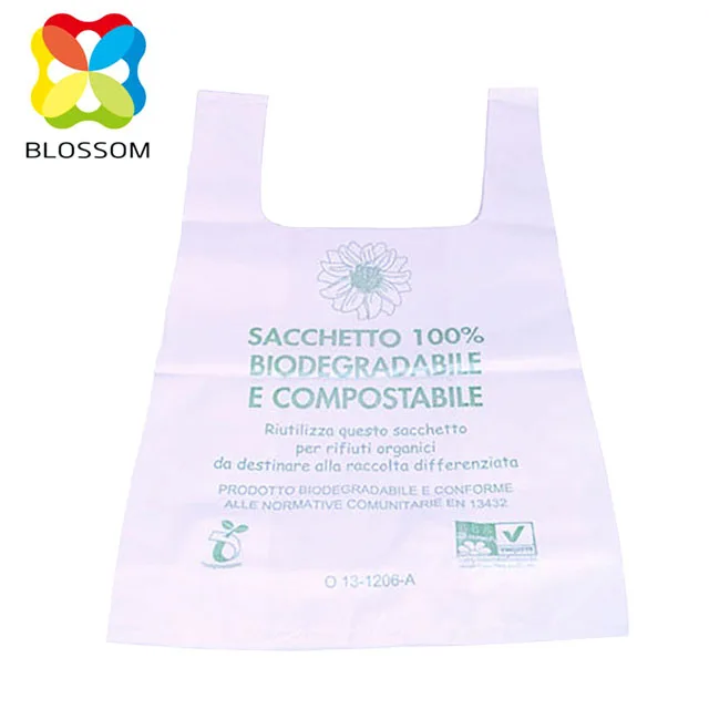 
Custom printed shopping bag LDPE cheap t-shirt plastic bag 
