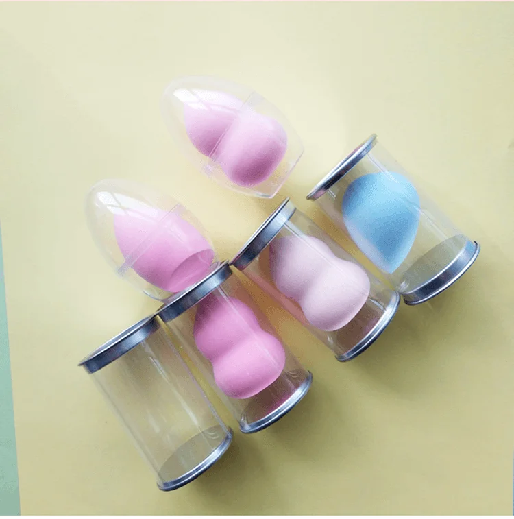 2020 wholesales oem loq moq 10 color drop-shaped egg vegan soft mini private label custom logo sponge blendered with box