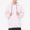 Popular Streetwear Cotton French Terry Pink Crew Neck Pullover Hoodie