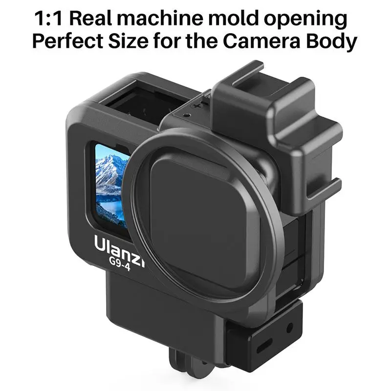 Ulanzi  G9-4  Photography Protective Action Camera Housing  cage with Cold Shoe Mount Adapter For Gopro Hero 9