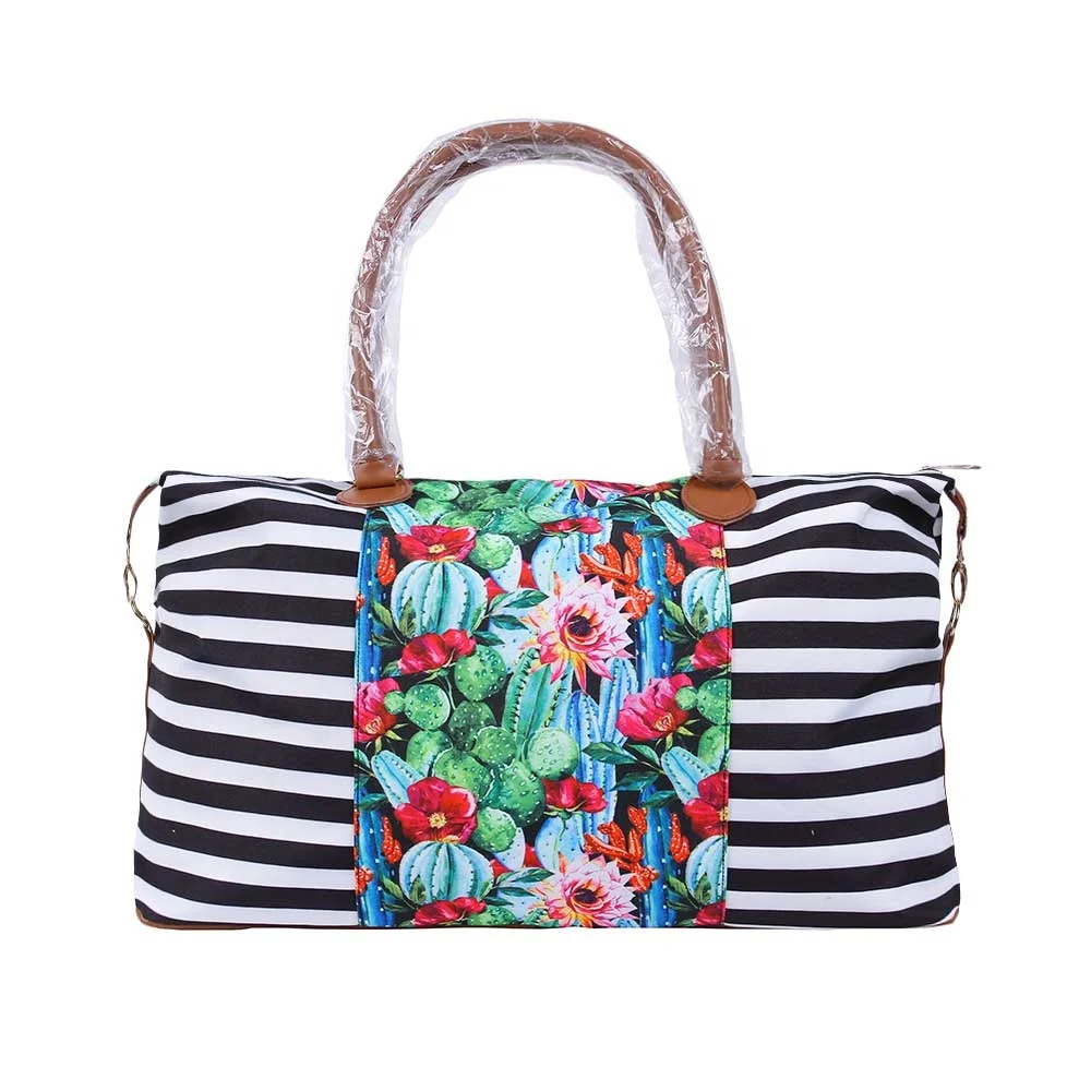

Hot sale Striped leopard Flower print splice Large capacity woman 's tote and shopper bag, Same as pics